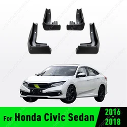 For Honda Civic Sedan 2016 2017 2018 Fender Mudguard Mud Flaps Guard Splash Flap Mudguards Car Accessories