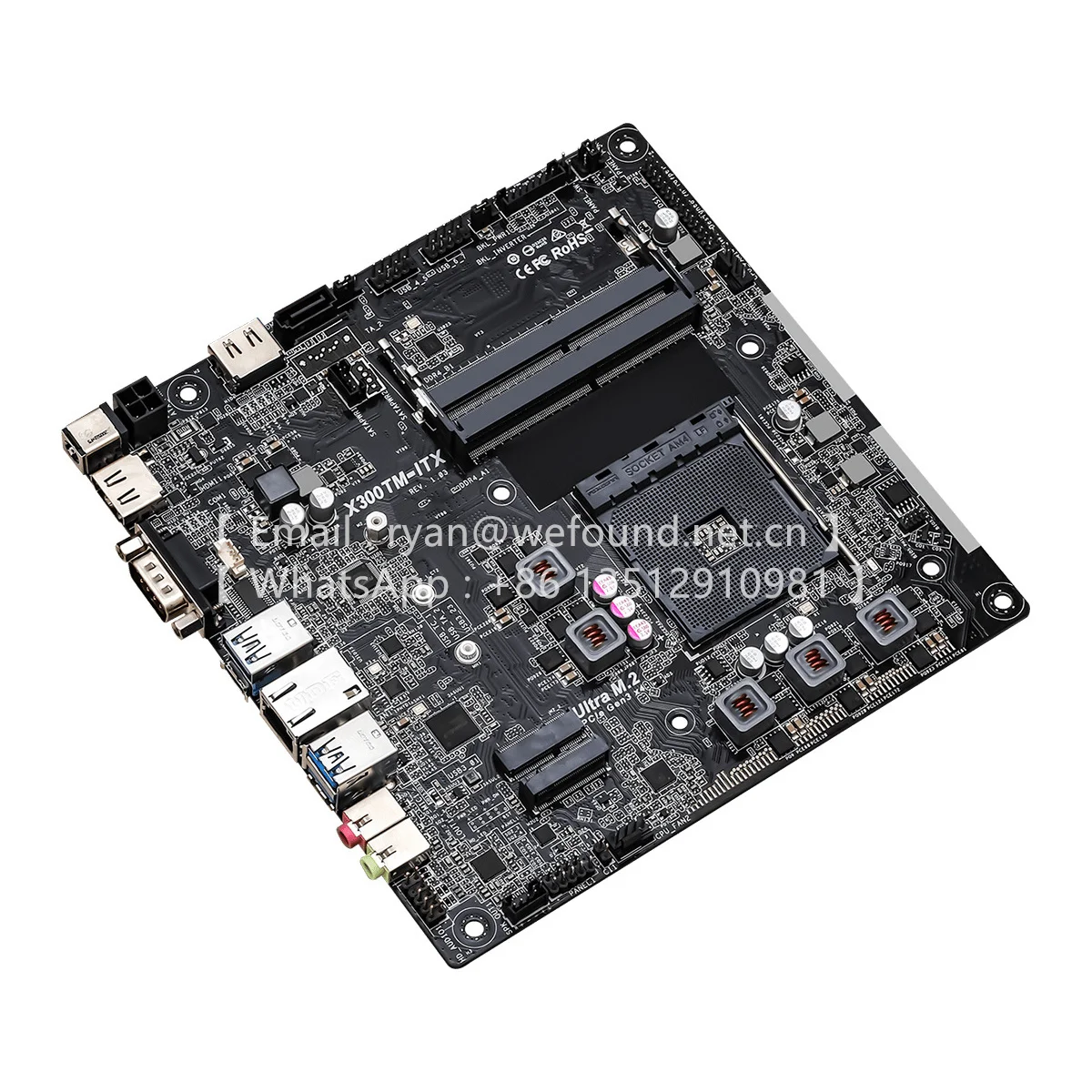 

ДЛЯ ASRock X300TM-ITX Mini-ITX AM4 Cezanne, Renoir, Picasso, Raven Ridge DDR4-3200 МГц