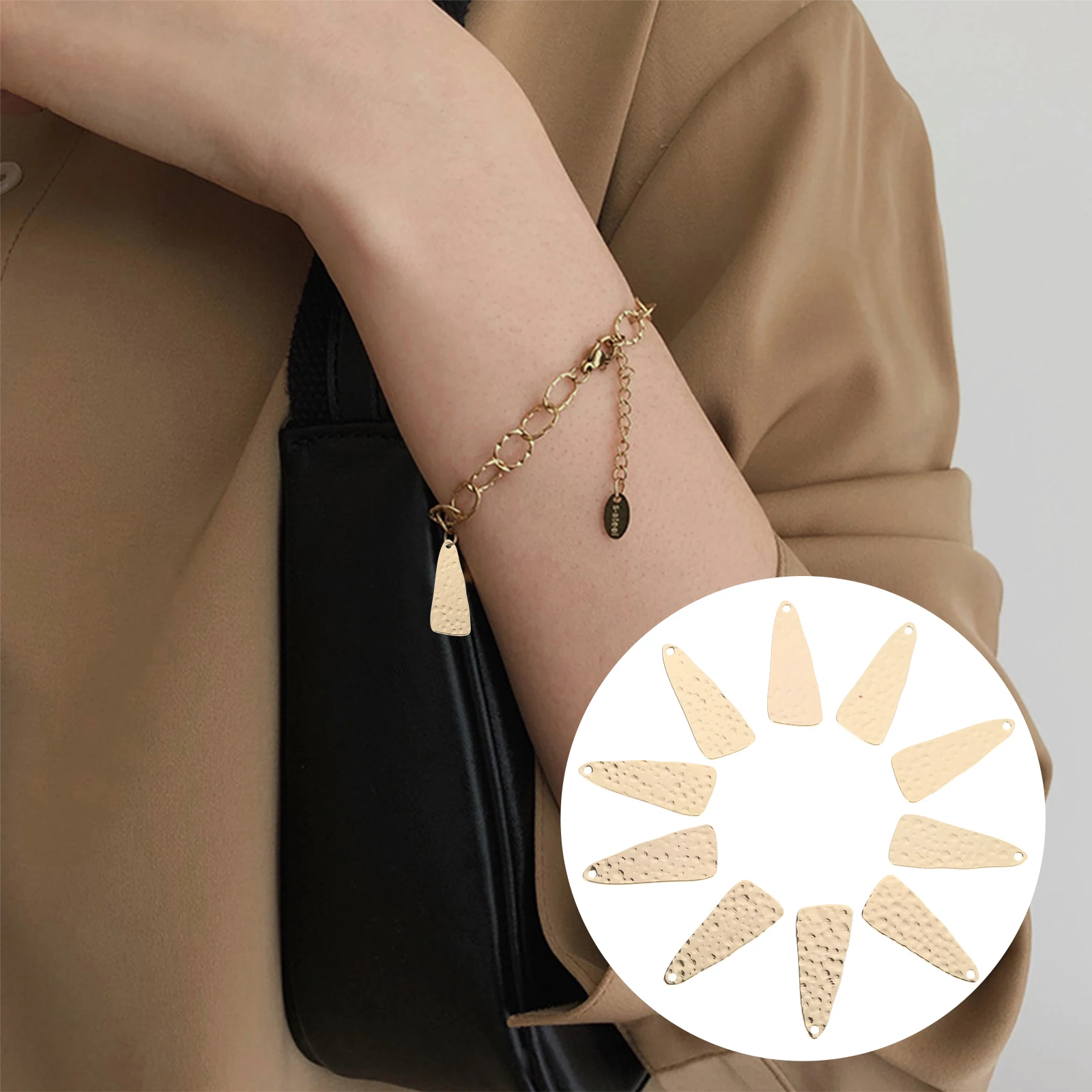 

10 Pcs Copper Gold-plated Pendant Jewelry Charms for Making Necklace Manual Cute Bulk