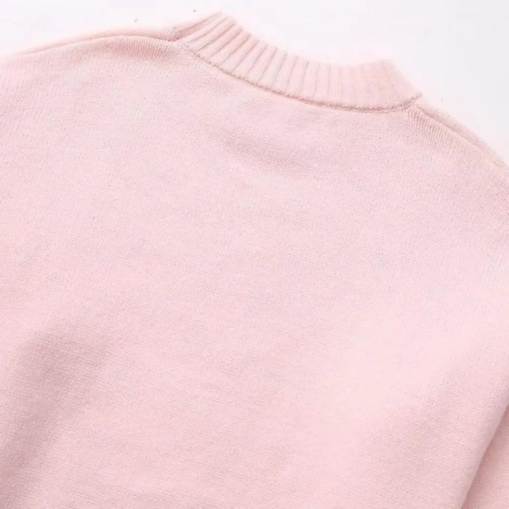 Women Pullover Sweater O-neck Long-sleeve Sweater Cozy Winter Sweater Collection Women's Solid Color Knit for Weather