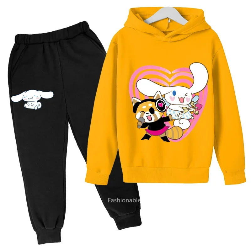 

Cute Cinnamonroll Print Hoodie + Joggers Kids Autumn/Spring Cotton Outfit Boy Girl Friendly Casual Outdoor Korean Cool