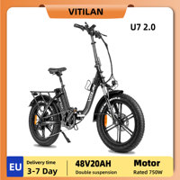 Vitilan U7 2.0 Adult 750W Electric Bicycle Men's E-City ebike 48V20AH Battery,20\