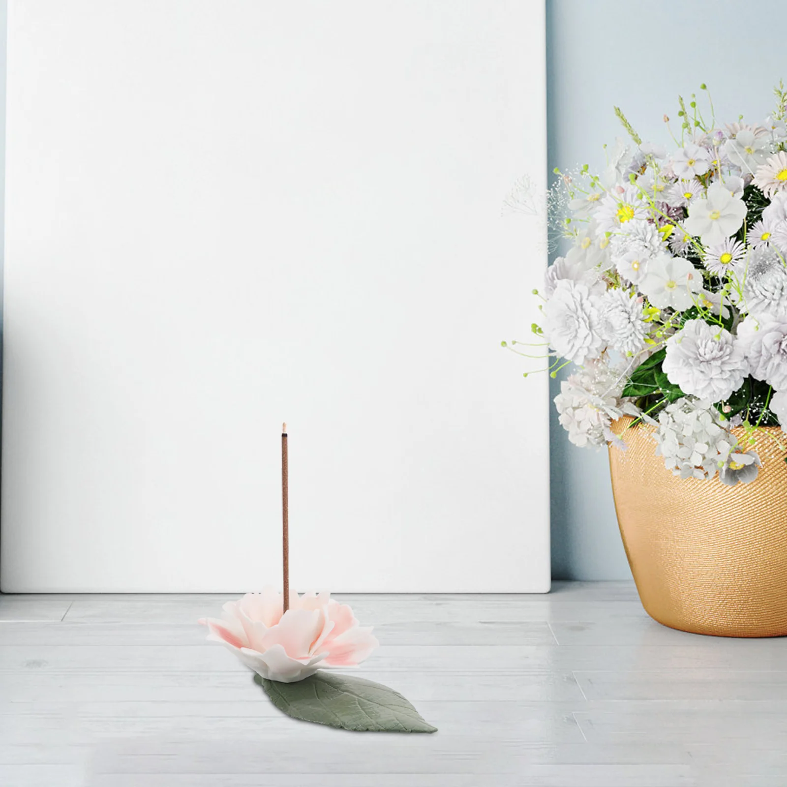 

Flower Ceramic Incense Burner Handmade Zen Incense Stick Holder Meditation Yoga Spa Aromatherapy Home Decor Unique Present