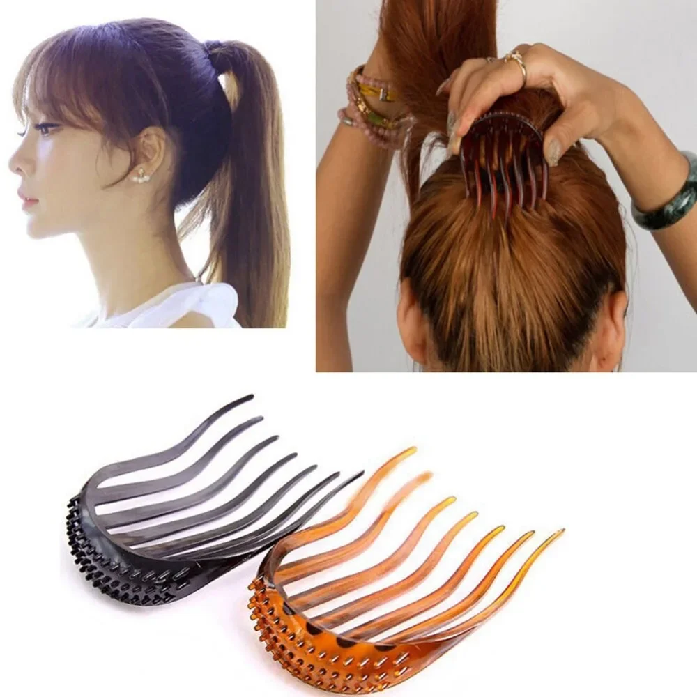 Fluffy Plastic Stick Bun Maker Women Hair Styling Clip Ponytail Holder Hairpins Hair Styling Accessories Braid Tool 2024 Fashion