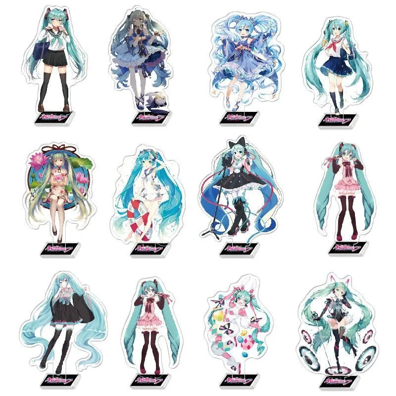 Nieuwe Hatsune Miku Acryl Stand Anime Perifere Cartoon Schattige Desktop Ornamenten Kawaii Geschenken Voor Verjaardagen Van Vrienden Verzamelen Goederen