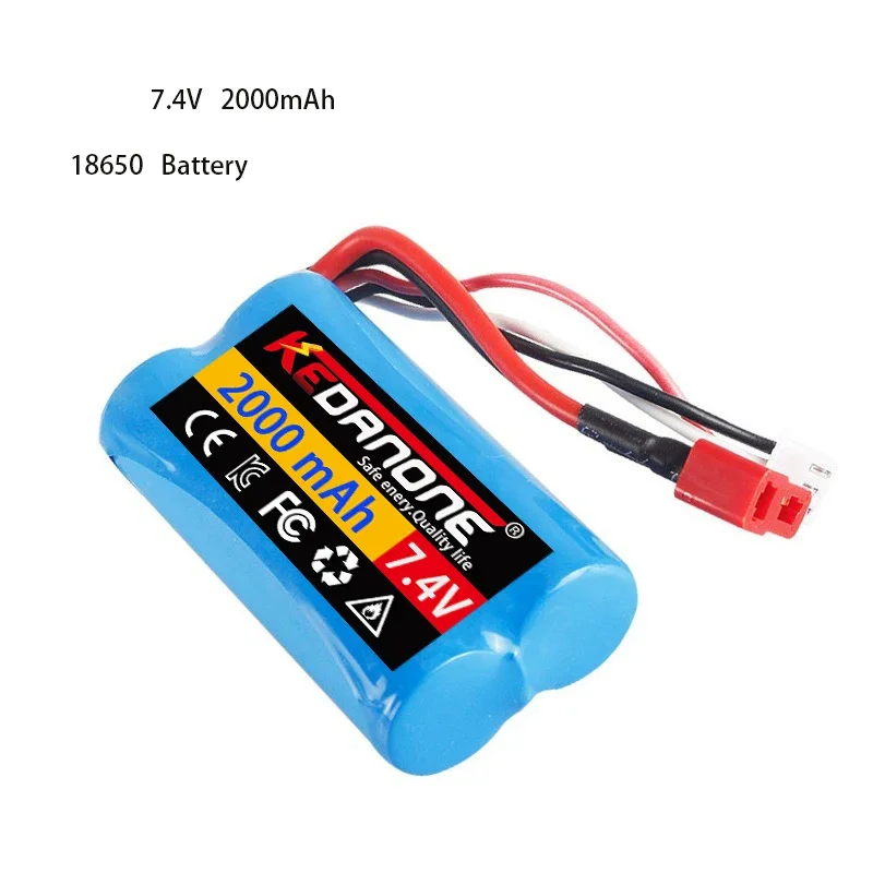 🔋 2S1P 7.4 فولت 4000 مللي أمبير ترقية 18650 بطارية ليثيوم أيون T التوصيل ل SCY-16102PRO SCY-16101PRO SCY-16103PRO SCY-16201PRO R/C قطع غيار السيارات