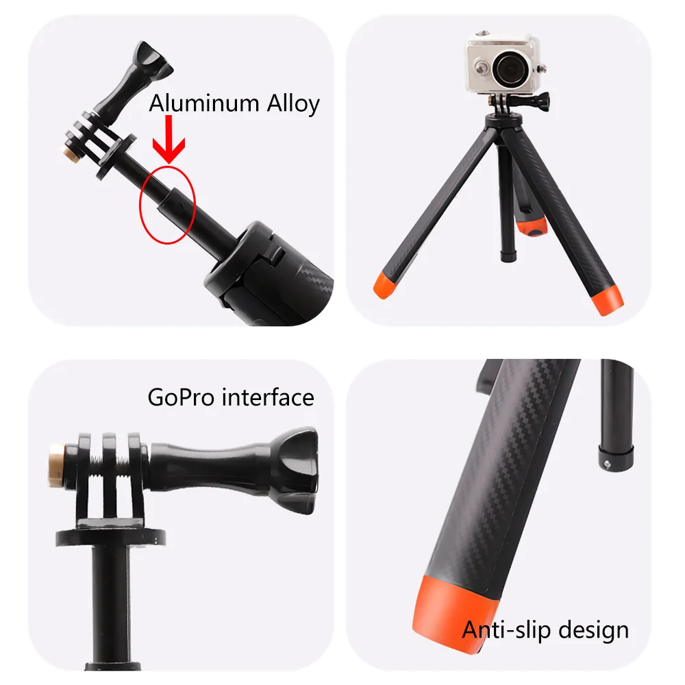 Floating Selfie Stick Waterproof Pole Monopod Hand Grip Tripod for GoPro Hero 13 12 11 10 9 8 Insta360 X4 DJI OSMO Action Camera