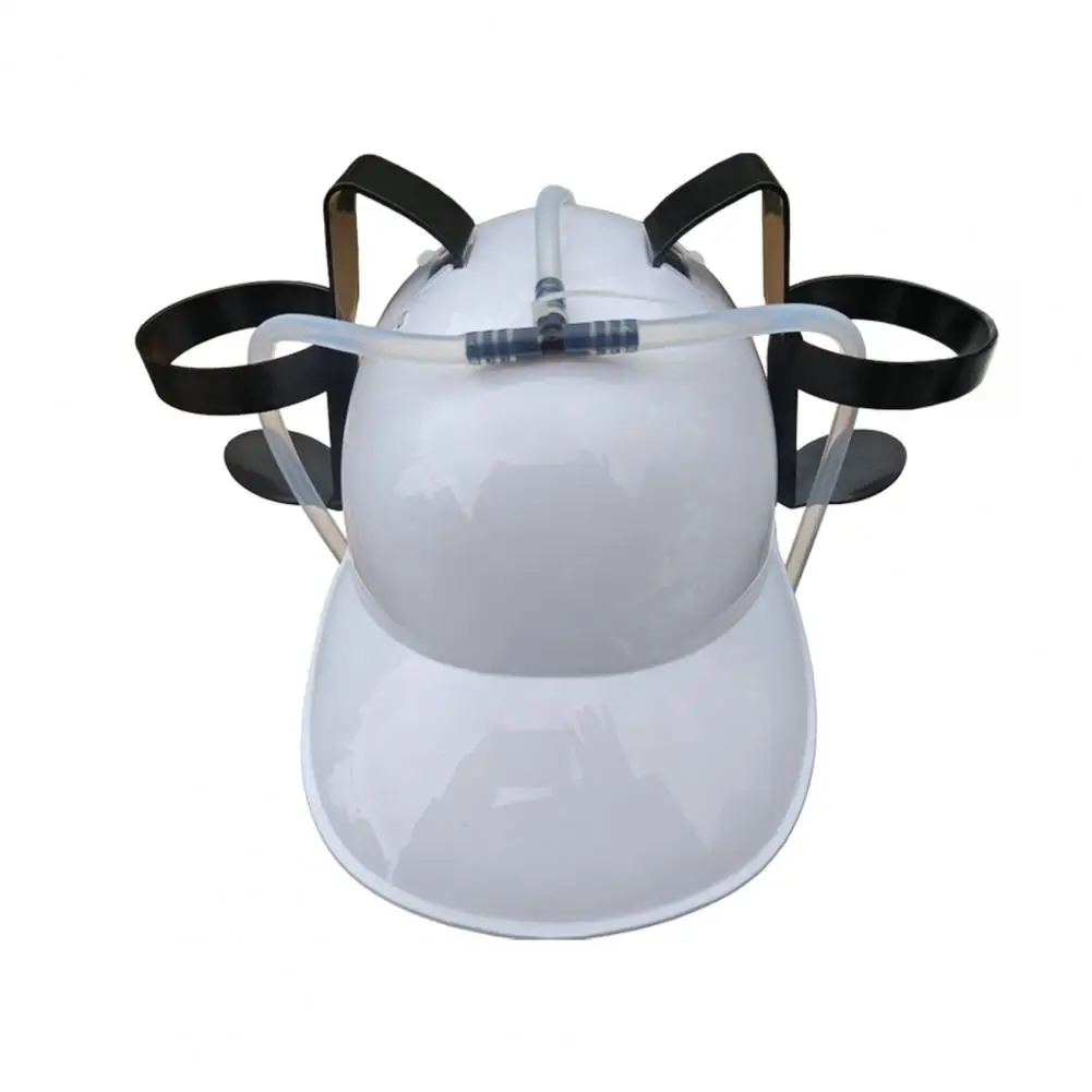 Drink Cap with Straw, Drinking Helmet For Parties Plastic Lazy Drink Helmet, Creative Beer Hat for Birthday Parties Festivals