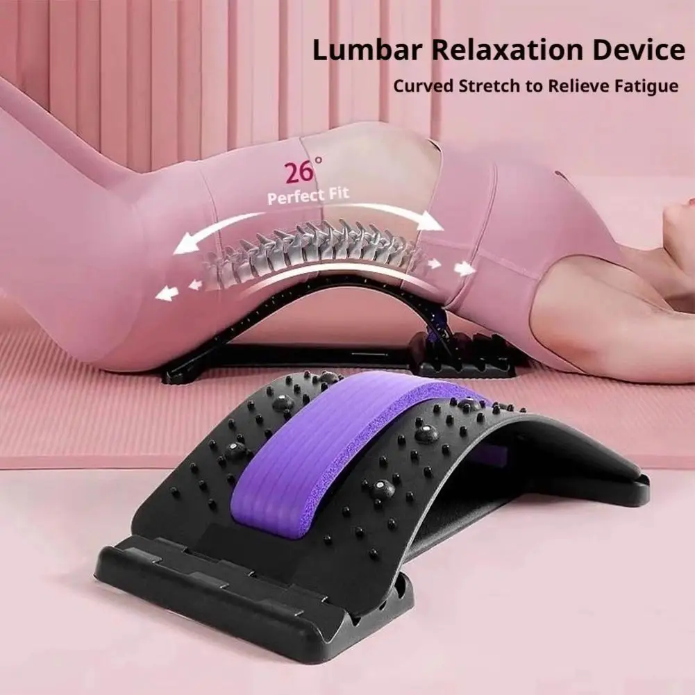 Lumbar Back Stretcher Massager for Spine Pain Relief Vertebral Relaxer Lower Back Traction Waist Correction - Spinal Health Aid
