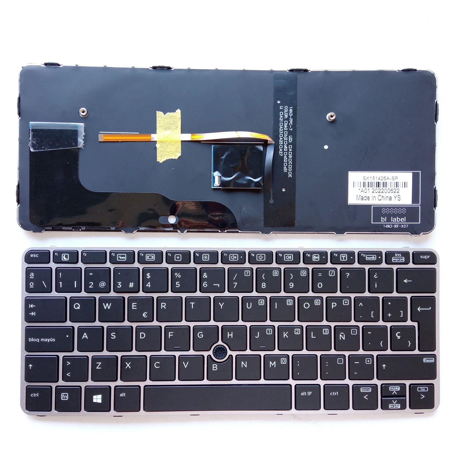 High quality replacement new SP laptop keyboard for HP EliteBook 820 G3/820 G4/725 G3/725 G4 laptop SP Backlit Point Teclado