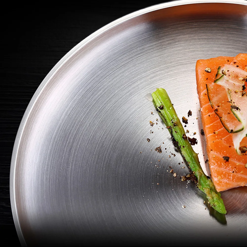 

round dish round plate stainless steel dish stainless steel plate dinner plate