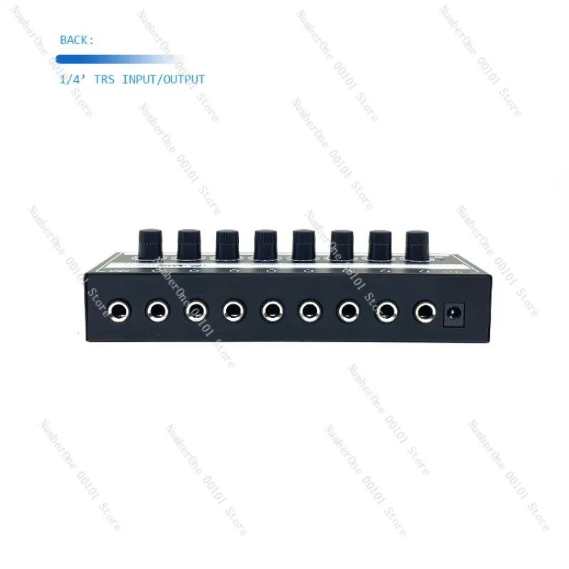 Ha800 8-Way Monitoring Earphone Amplifier Headphone Amplifier Signal Distributor One in Eight out Monitor Amplifier