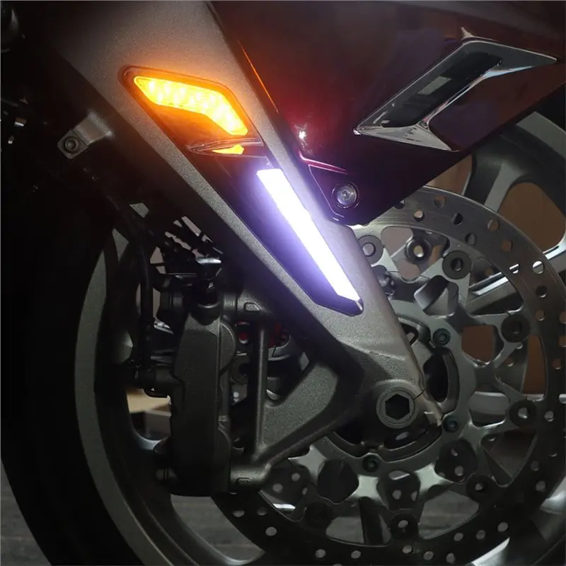 AEA6-Motorcycle Accessories Turn Light Brake Disc LED Rotors Covers Cornering Lamp For Honda Gold Wing GL1800 F6B 2018