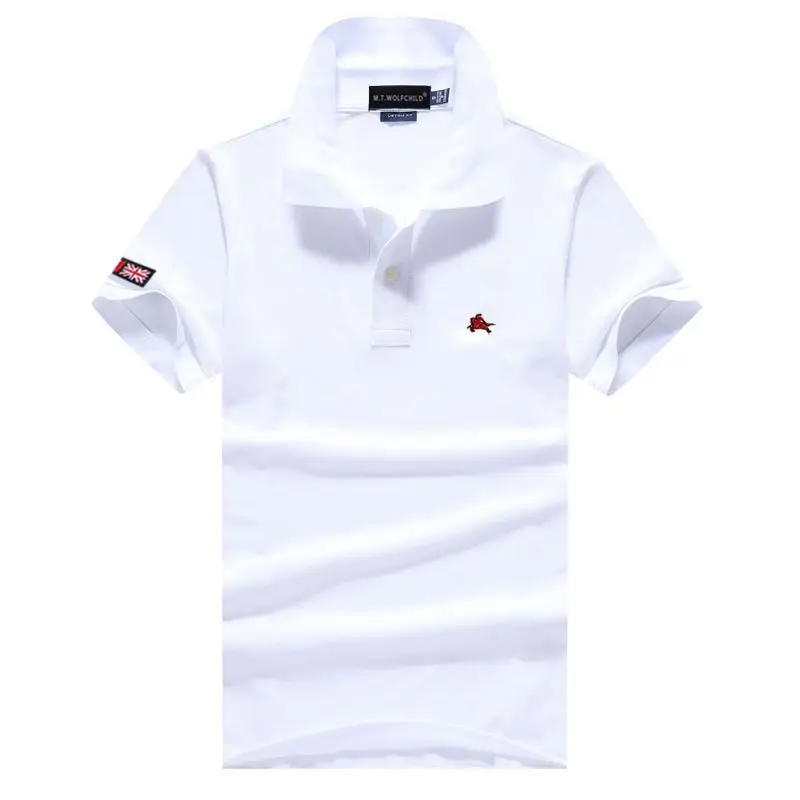 100% Cotton High Quality Summer Men Polo Shirt Casual Embroidery-Pony Polos Hommes Sportswear Fashion Clothing Lapel Tops XS-5XL