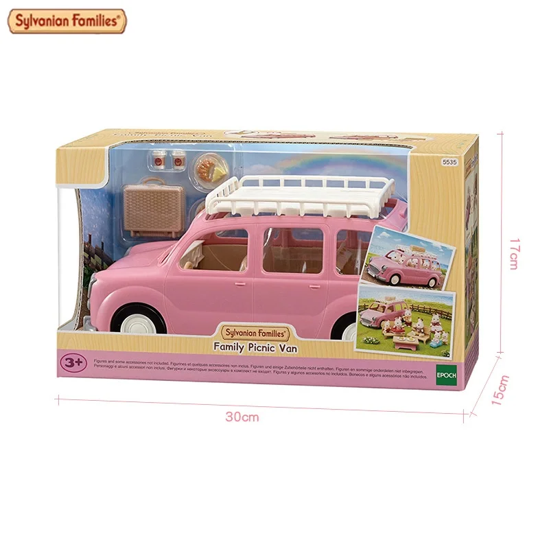 Original genuine product SYLVANIAN FAMILIES Anime Action Figures Family picnic cart Set Toys Kids Toy Birthday Gift