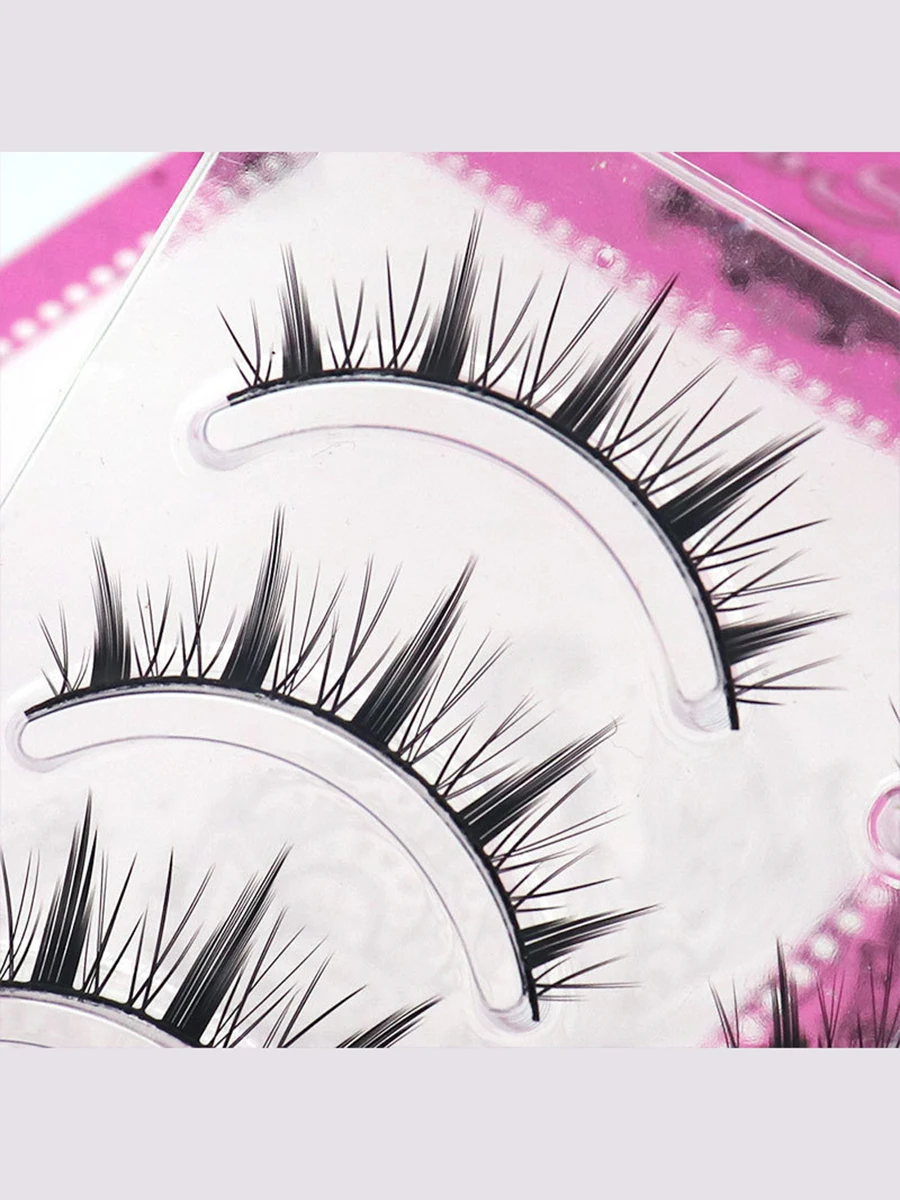 メイクアップつけまつげ、5ペアマンガまつげ、うっすらとしたアニメつけまつげナチュラルルック、ふわふわスパイキードールまつげ、漫画まつげ
