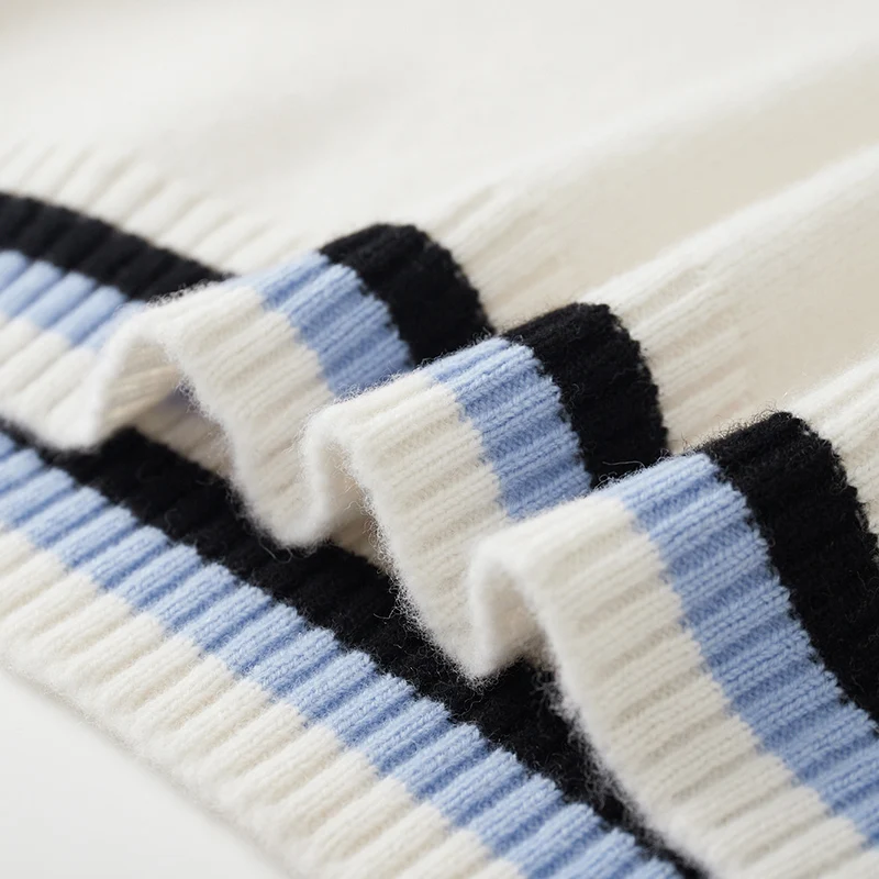 DjzDsm ฤดูใบไม้ร่วง/ฤดูหนาว 2025 ใหม่ 100%เสื้อกันหนาวขนสัตว์ผู้ชาย V คอหลวมเสื้อกันหนาวธุรกิจถักฐานแคชเมียร์