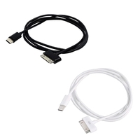 USB Type C to 30Pin Charging Cable for Phone 3G/3GS for Phone 4/4S for Pad 1 for Pad 2 PVC Data Sync Cord
