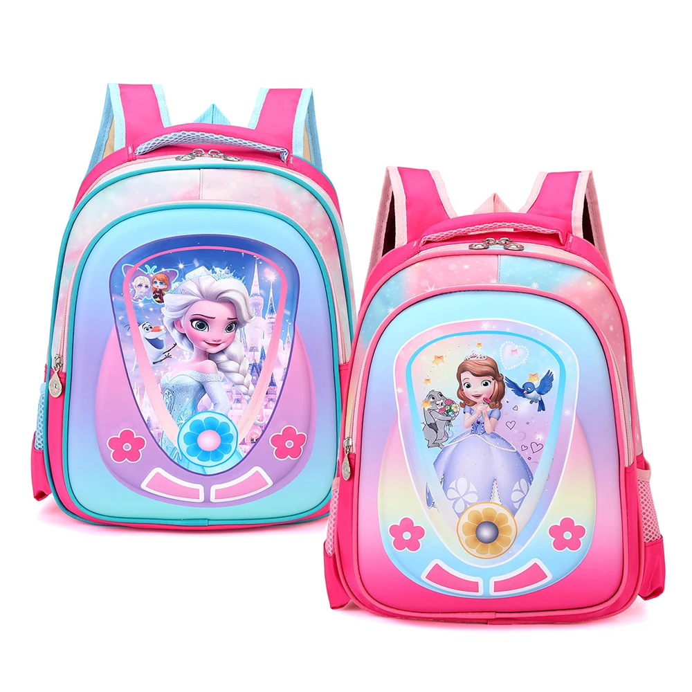 

Рюкзаки с милыми героями мультфильмов Диснея для детей, Эльза София, классический IP-узор, модные тенденции, удобные студенческие сумки, рождественский подарок