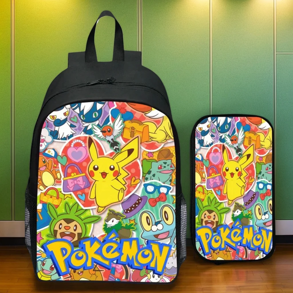 

Классический рюкзак Elementary Kid Poke_mon, комплект из 2 предметов: школьная сумка большой вместимости и пенал для мальчиков