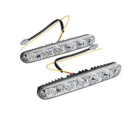 1 Pair Universal Daylight Car Styling Waterproof DRL Car Daytime LED Light Turn Signal Indicators Auto Daytime Running Lights