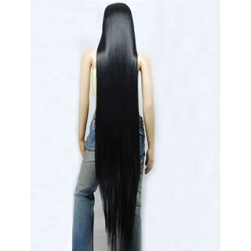 200 سنتيمتر/79 "150 سنتيمتر/59" 120 سنتيمتر/47 "100 سنتيمتر/39" 80 سنتيمتر/32" Bla طويل شعر مستعار مستقيم مقاومة للحرارة الشعر الاصطناعية C #4