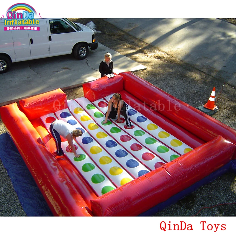 Polymère gonflable de jeu de Twister de location commerciale pour des enfants et des adultes, angiCommercial, 5*5M