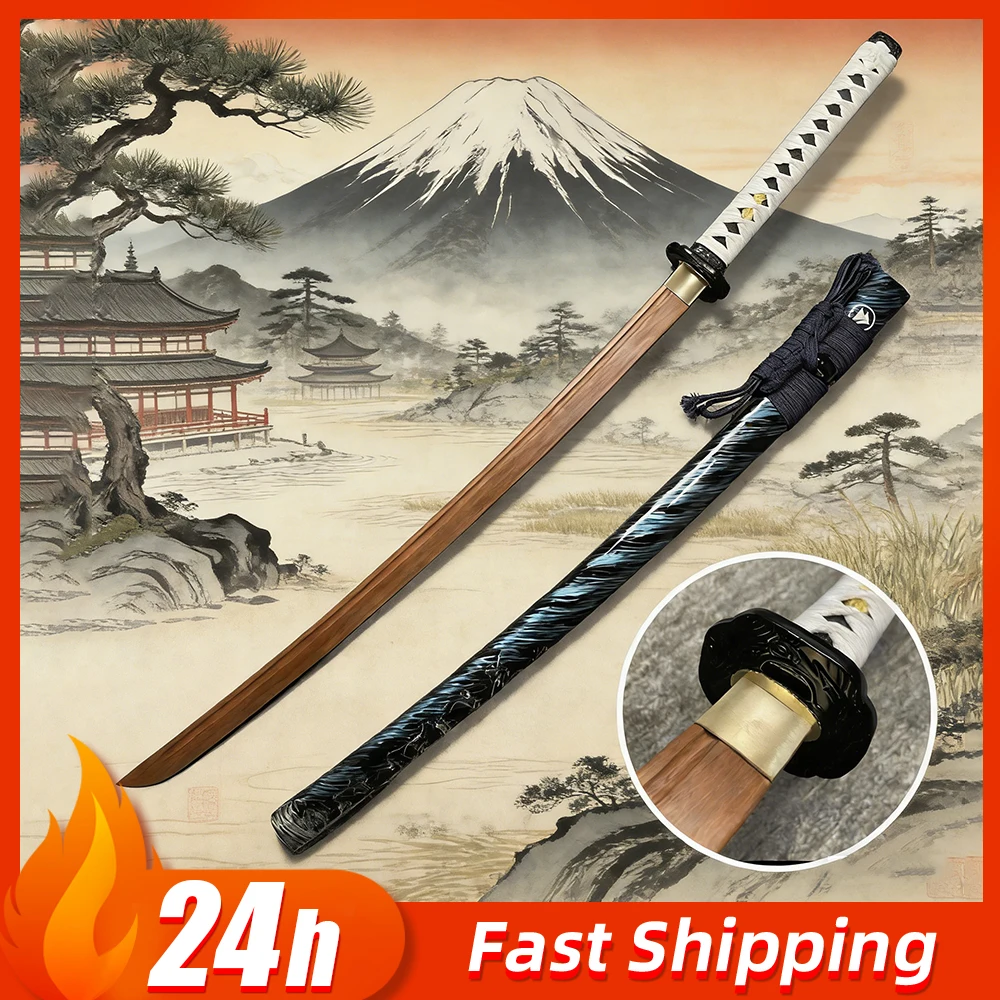 

Деревянный самурайский меч-реквизит Ghost of Tsushima Sakai Katana 103 см, модель игрового оружия 1:1, незаточенный, для косплея, украшение, игрушка для мальчика, подарок