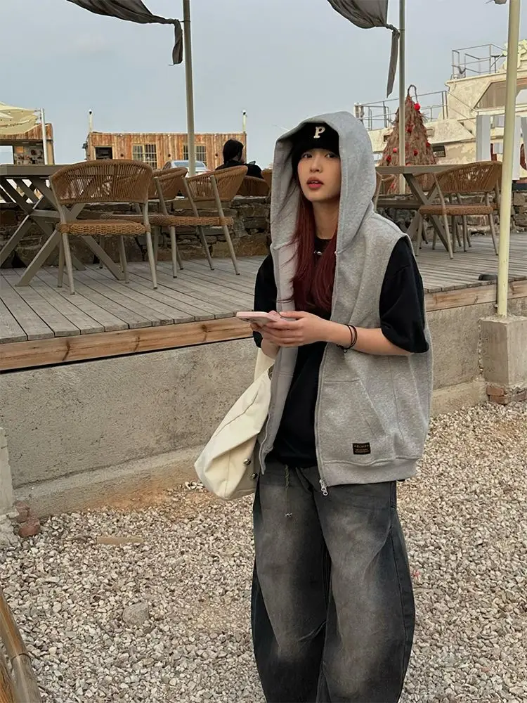 

Жилеты Жилеты Тонкий женский жилет Элегантный женский весенний льняной плиссированный укороченный для отдыха Городской минимализм Молодой гибкий легкий вес