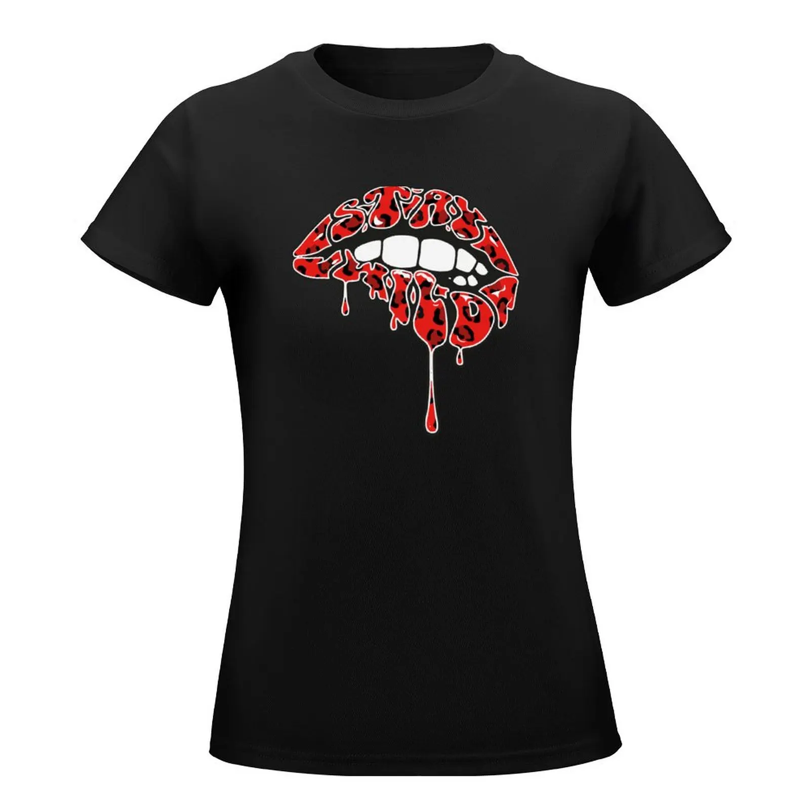 Ben Azelart Stay Wild Lips Merch Collection #3 T-Shirt tops kawaii clothes t-shirts for Women cotton