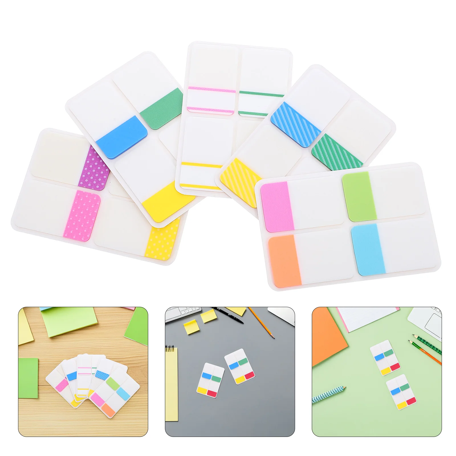 

400pcs Writable File Index Sticky Page Markers Book Annotation Labels Waterproof Pet Material Transparent Adhesive Tabs For