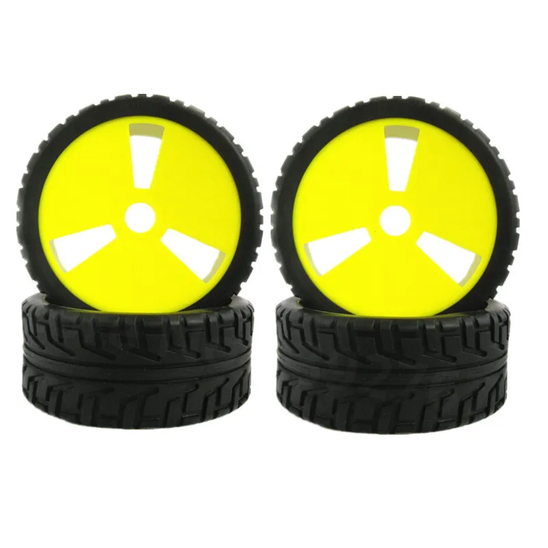 2Pcs RC Remote Control Car Buggy Tire HSP 100*43mm HUB HEX 17mm For 1/8 Nitro Baja Rubber Tyre Tires & Wheel Rim Foam Inserts