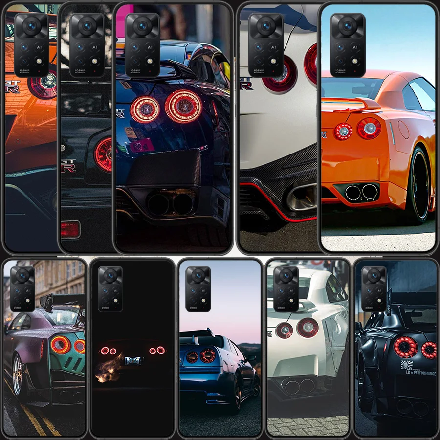 Gt-r35 Autoshow tail light Phone Case For Redmi Note 13 Pro 5G Plus 12 12C 10 10A 10C 9 9A 9C 9T 8 8A K60 K70 Pro Xiaomi Cover 7