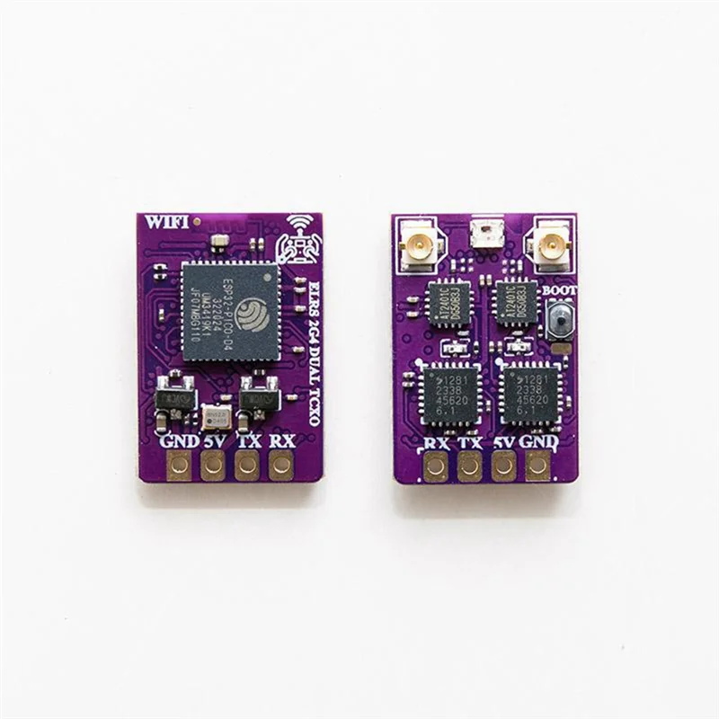 ABSQ-ELRS Ricevitore di diversità 2.4G con doppia antenna RX Protocollo TCXO CRSF integrato per FPV Freestyle RC Racing Drone a lungo raggio