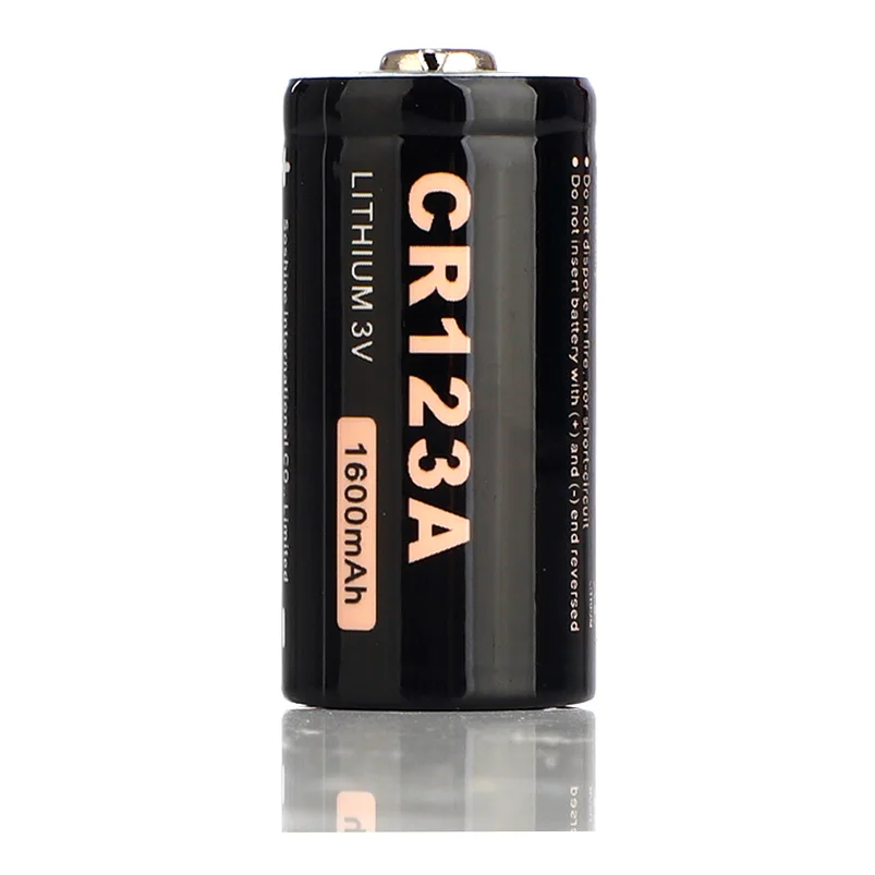 Soshine 2PCS 3.0V CR123A 16340 Primary Lithium Battery 1600mAh RCR123A Battery + Portable Battery Box