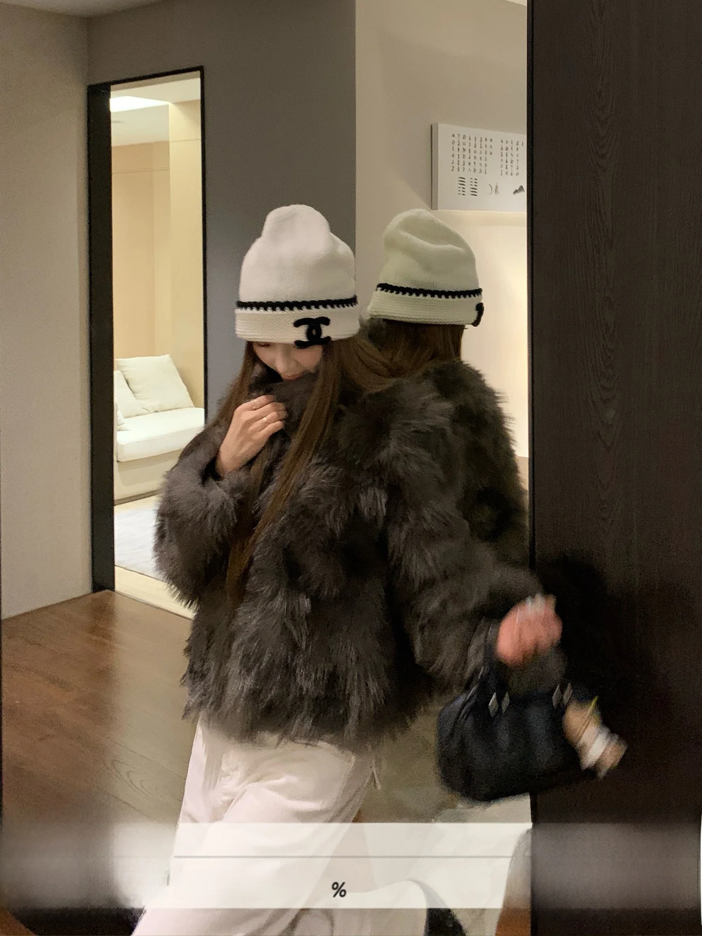 

Корейское женское меховое пальто, экологически чистая зимняя верхняя одежда, утягивающее модное длинное пальто из полиэфирного волокна