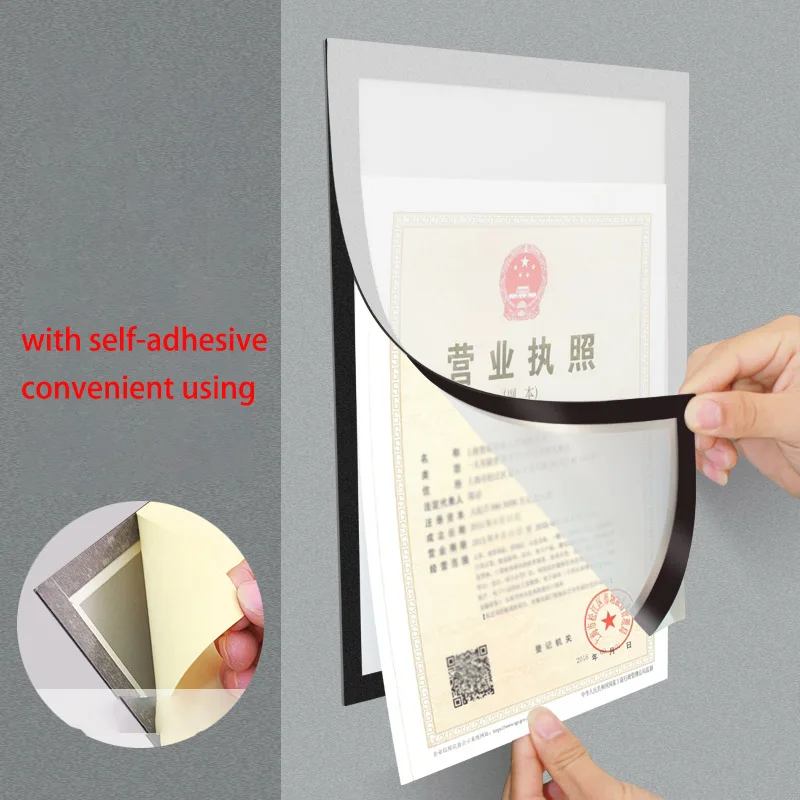 Magnetic Display Board A4 A3 File Adhesive Instant Post Transparent Wall Sticker Replaceable Plastic Ferrules