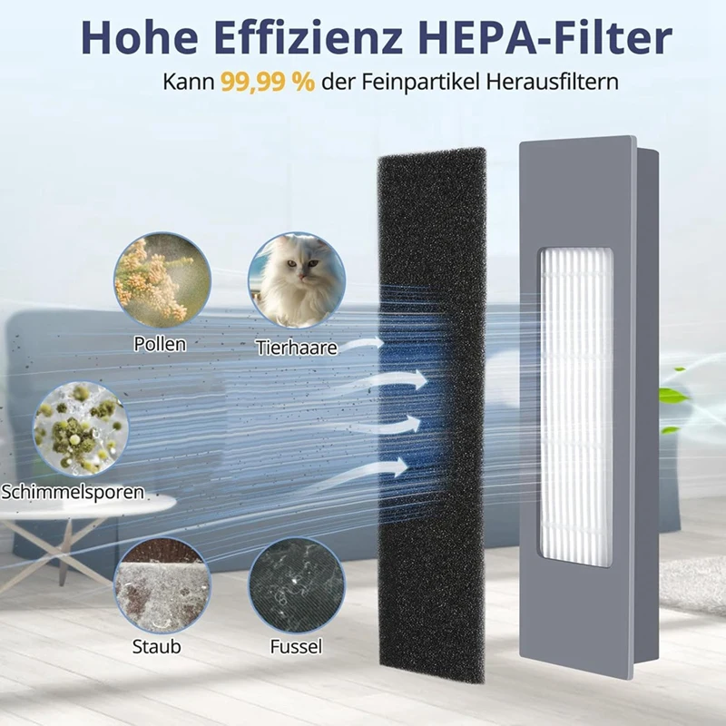 B06B-For Ecovacs Deebot N8, T8, N8/ N8+/ N8 Pro/ N8 Pro+/ N7,T8/ T8+/ T8 AIVI/ T8 AIVI+/ T8 MAX,T9/ T9+ 950 920 Brush Filters