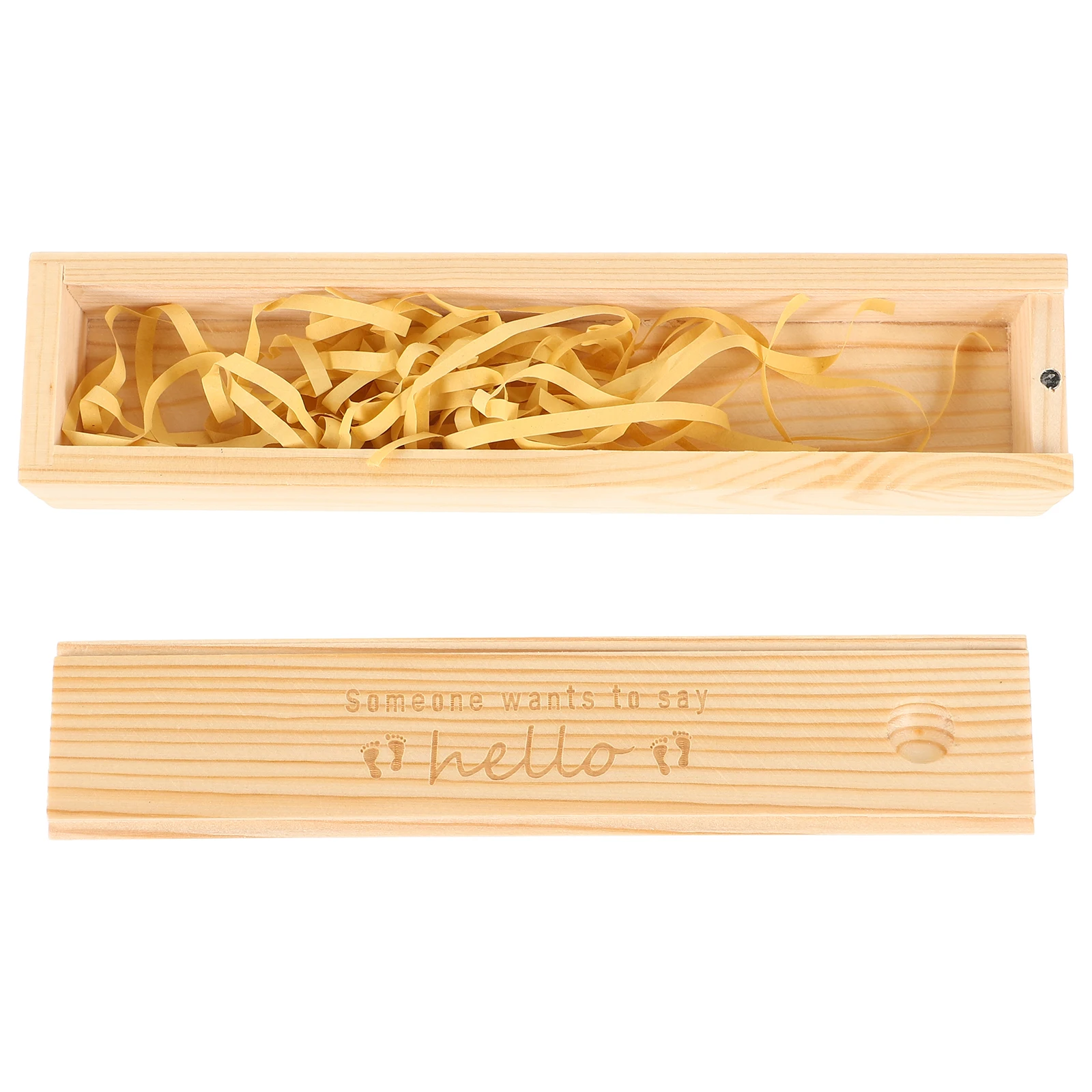 الخشب الوليد إعلان صندوق الحمل اختبار حقيبة للتخزين مع غطاء الطفل Mementos أقفال الشعر الأسنان المنظم قوي غطاء الأسرة