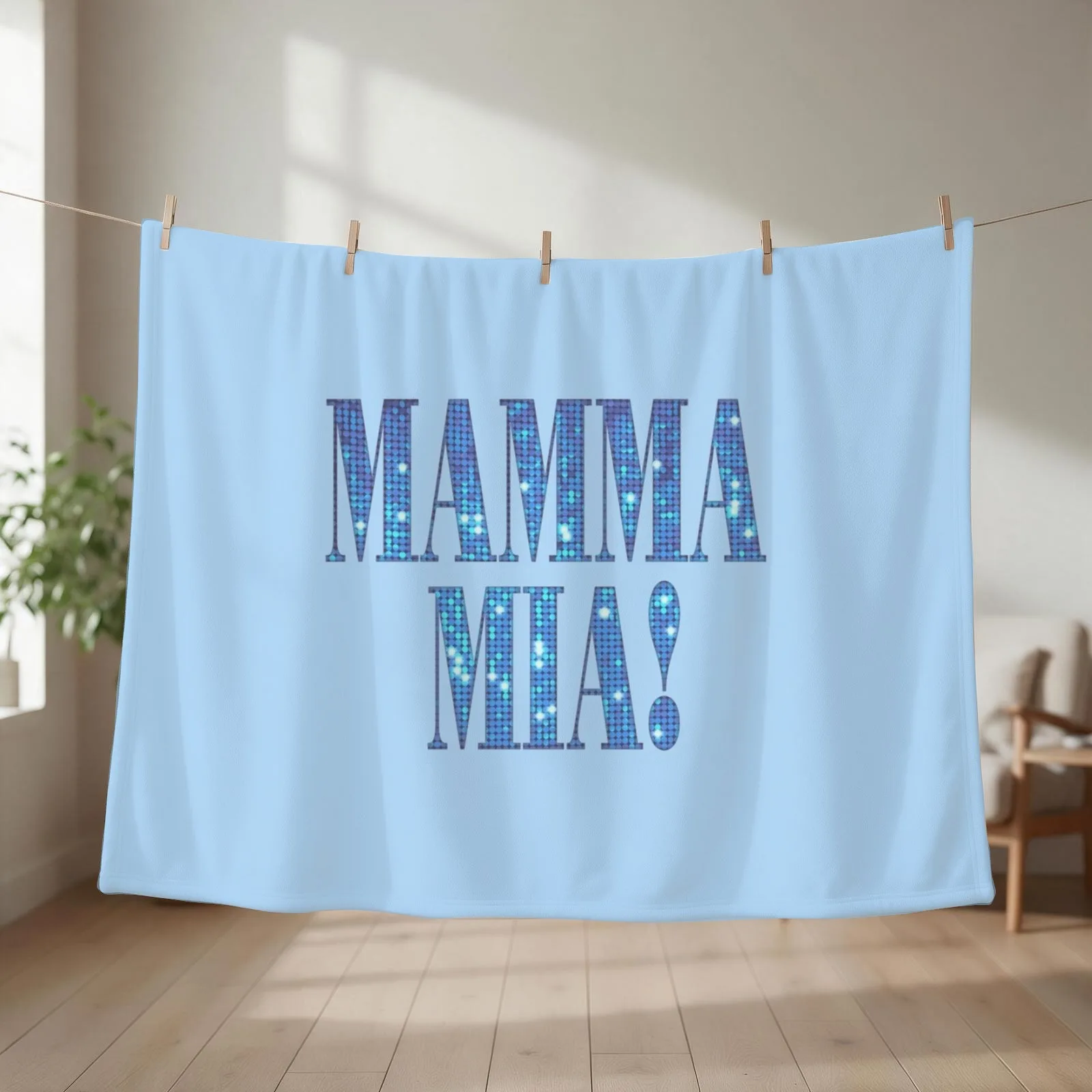 New Mamma Mia -disco- Throw Blanket couch cozy soft plush fuzzy picnic outdoor blanket