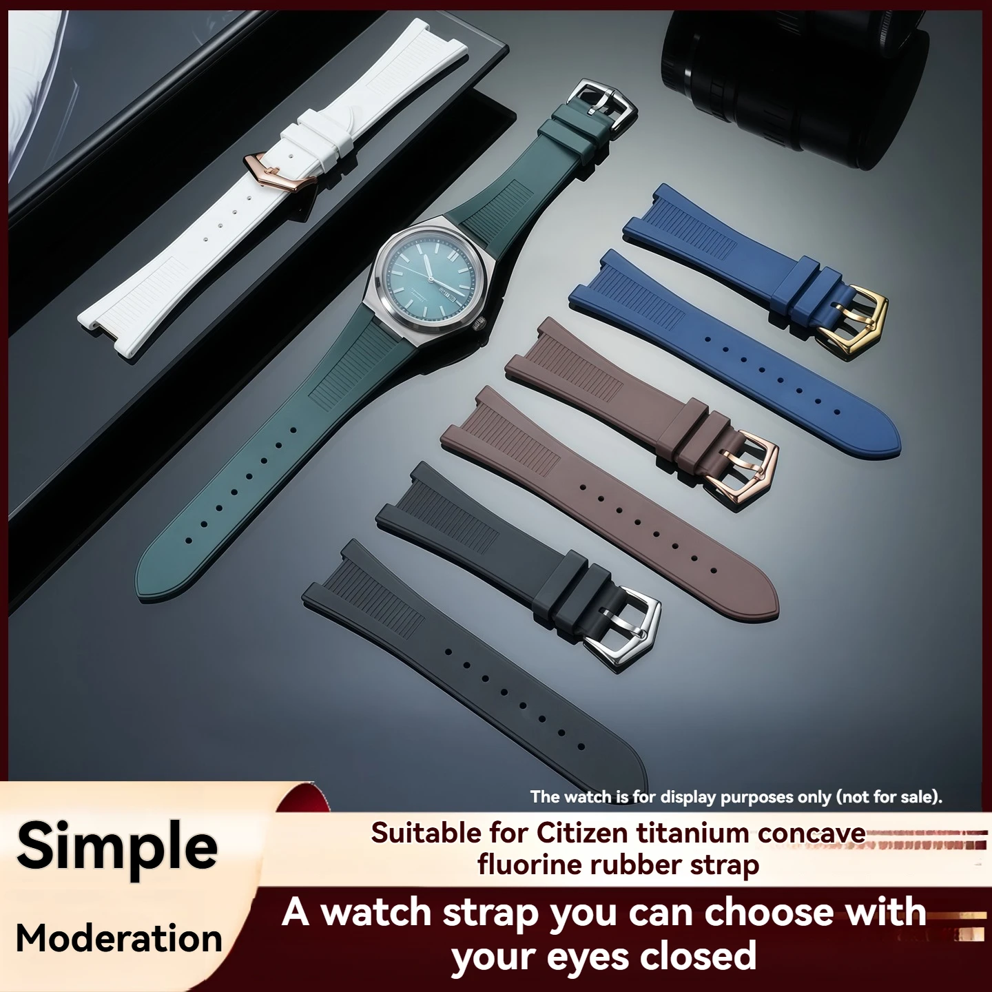 Suitable for PP Patek Philippe watchband Nautilus 5711/5712/5726/ 5980 notched fluorine rubber strap replacement accessories