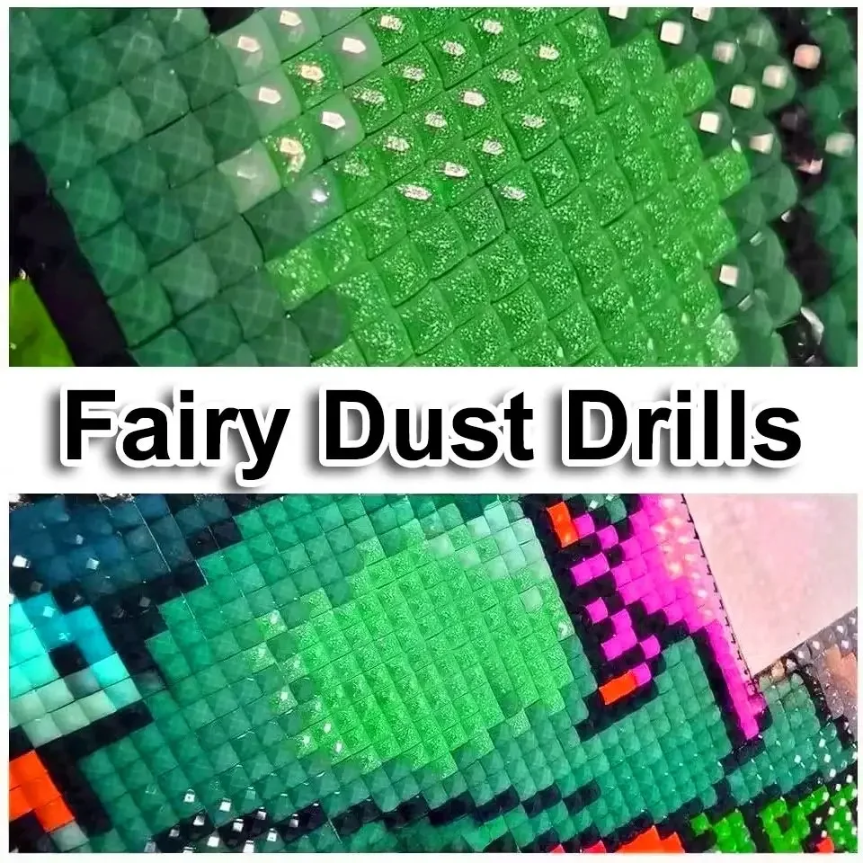 2024 New Fairy Dust Square Drill Embroidery Color Rhinestone Diamond Painting Mosaic Stones Resin Electroplating Gift Making