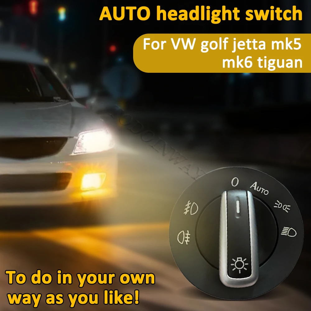 

LED fog light control button car dash AUTO headlight switch for VW Amarok Caddy Passat B6 B7 Golf Plus jetta mk5 mk6 accessories