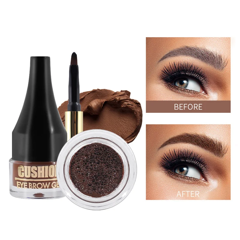 Waterproof Air Cushion Eyebrow Cream Enhancers 4 Colors Long Lasting Natural Dyeing Brow Tinted Gel Cream Women Makeup Cosmetics