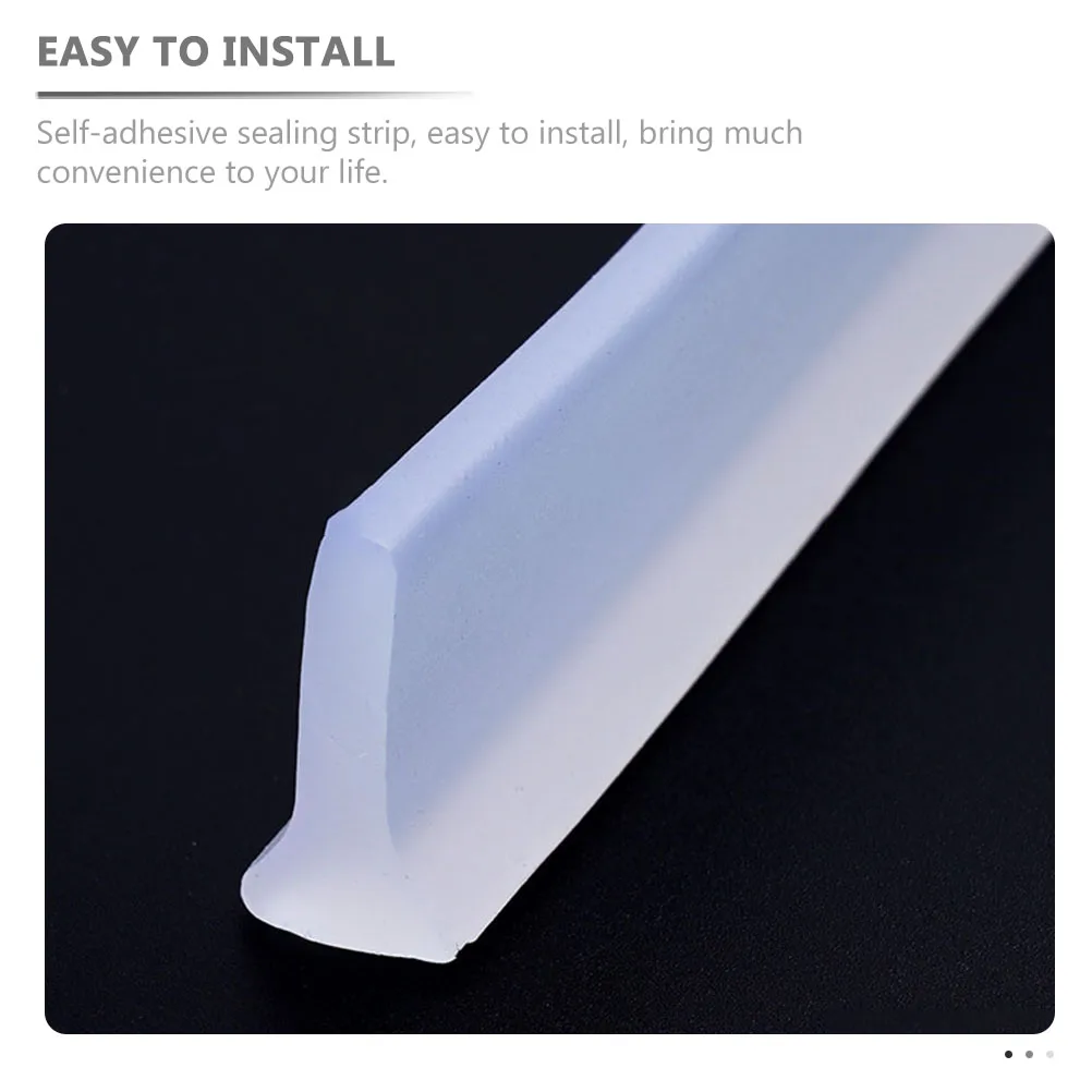 

TPE Flexible Shower Door Seal Draft Stopper Bathroom Waterproof Strip Easy Install Sealing Bath Tub Accessories Wet Dry