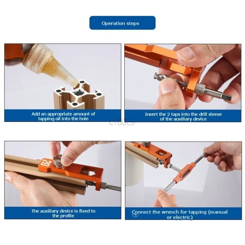 Aluminum Profile Punching Auxiliary DIY Tool 20/30/40 Aluminum Profile Tapping Assistant Versatile Drill Jig Hole Positioning