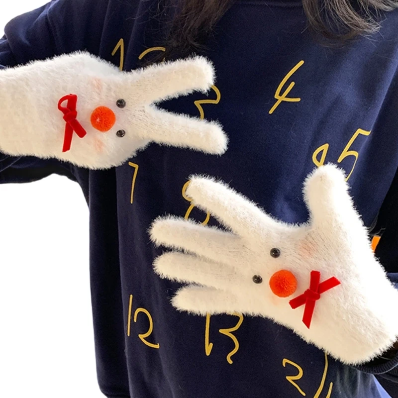 

2lots Multicolor Plush Gloves Cold Weather Mittens Autumn Winter Gloves Dropship