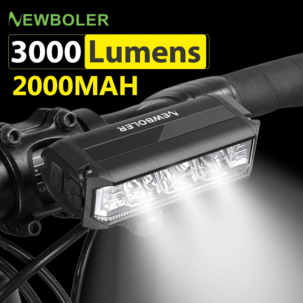 

Bicycle Light Front 3LED 3000Lumen Bike Light 2000mAh Waterproof Flashlight Type-C Charging MTB Road Cycling Lamp Accessories