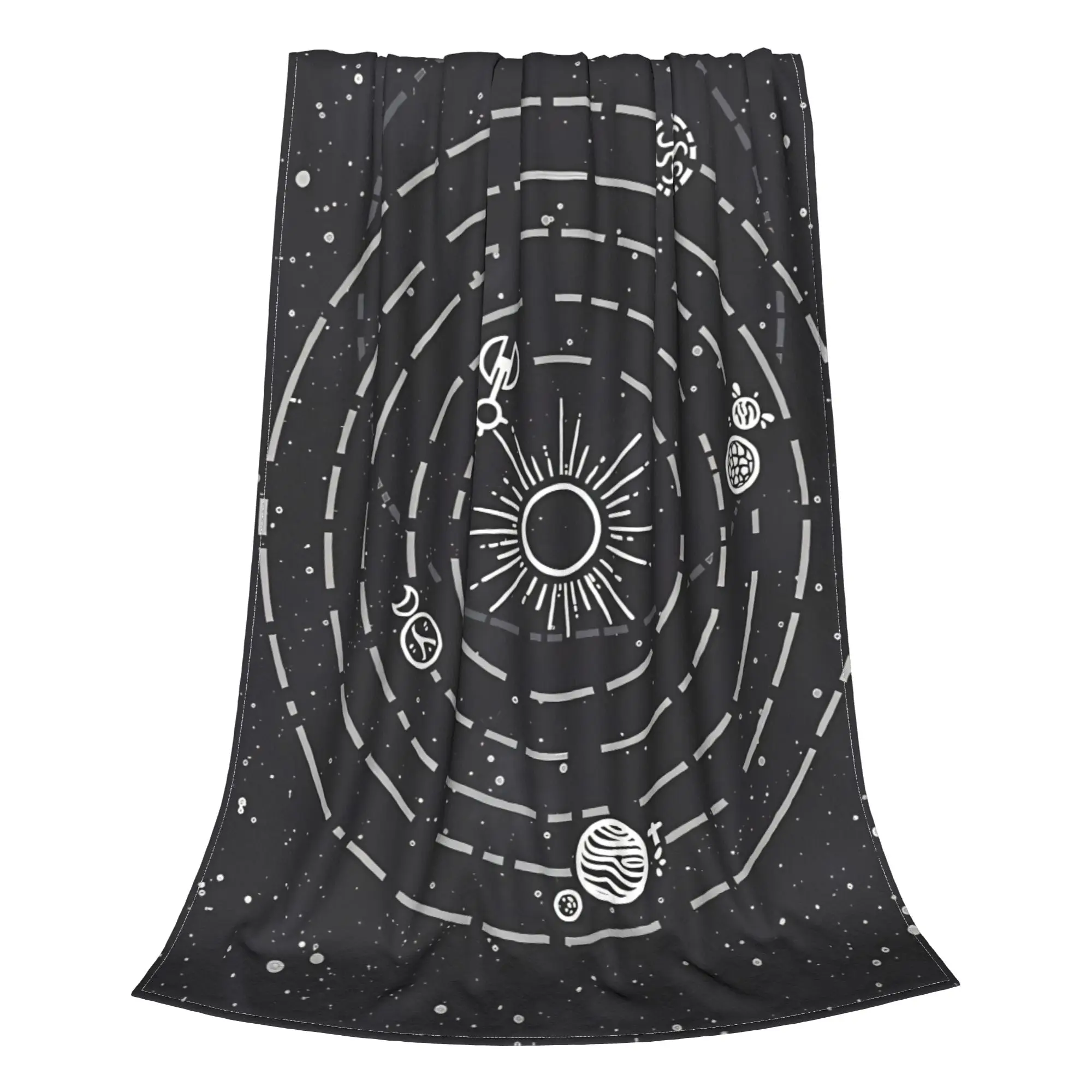1PC Home Cute Room Decor Solar System Blanket Throw Blanket Outer Wilds Novelty Warm Blanket All Season