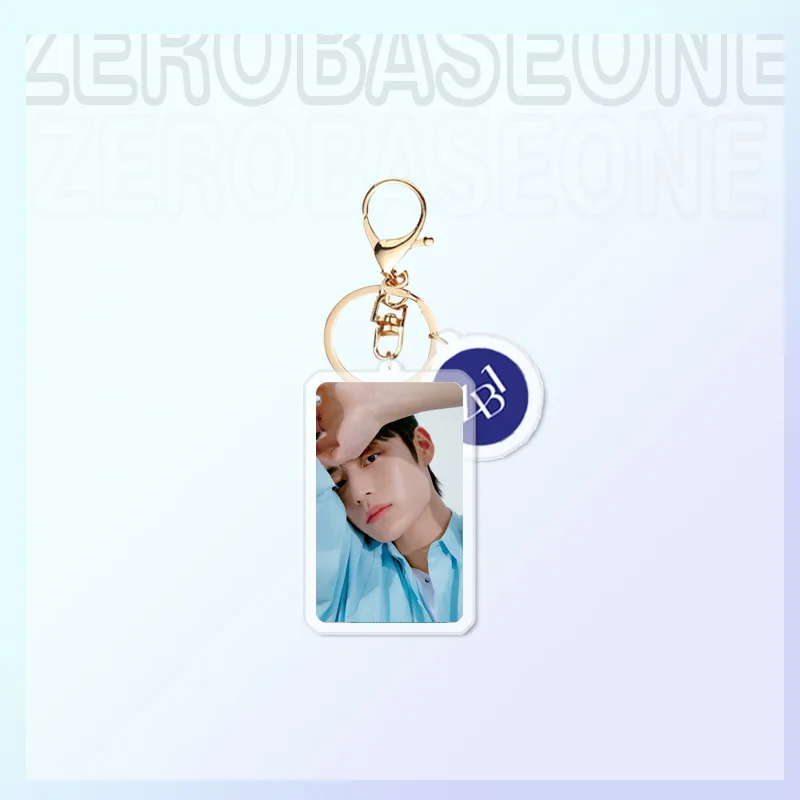 9pcs KPOP ZEROBASEONE Magazine Photo Print Acrylic Keyring Hanbin Zhanghao Jiwoong Ricky Keychain Fans Backpack Pendant Gifts